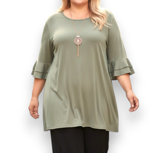 Maxi Maglia in Crepe Con Collana Virginia