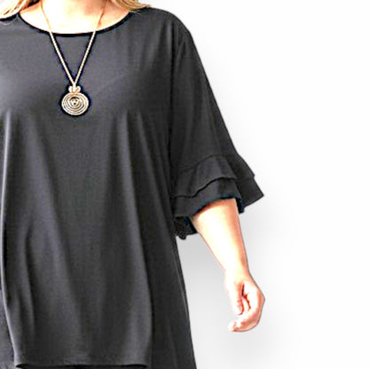 Maxi Maglia in Crepe Con Collana Valeria
