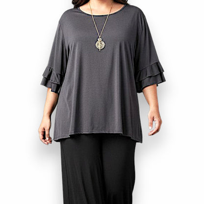 Maxi Maglia in Crepe Con Collana Valeria