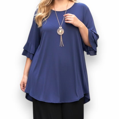 Maxi Maglia in Crepe Con Collana Veda