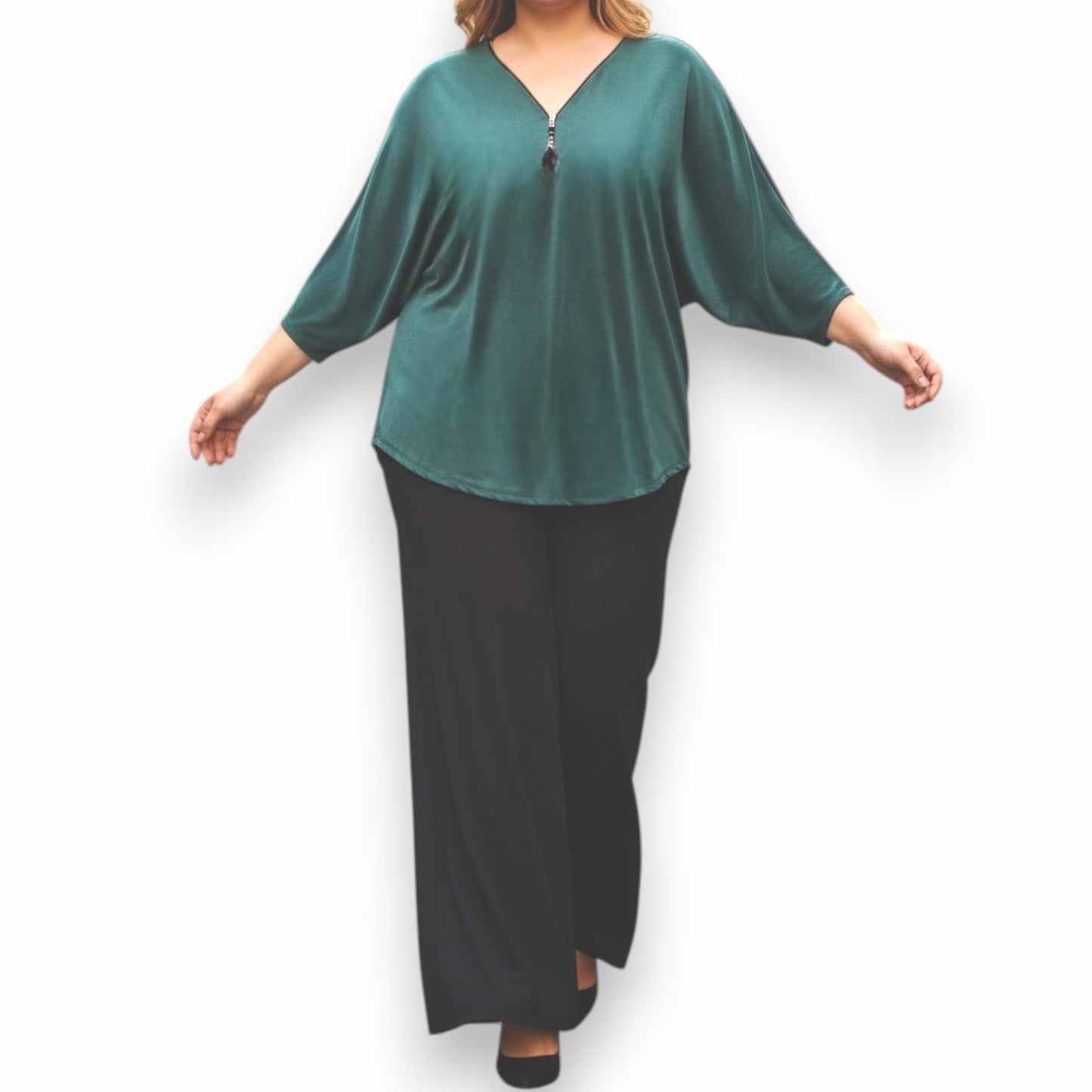 Maxi Maglia in Crepe Con Zip Olly