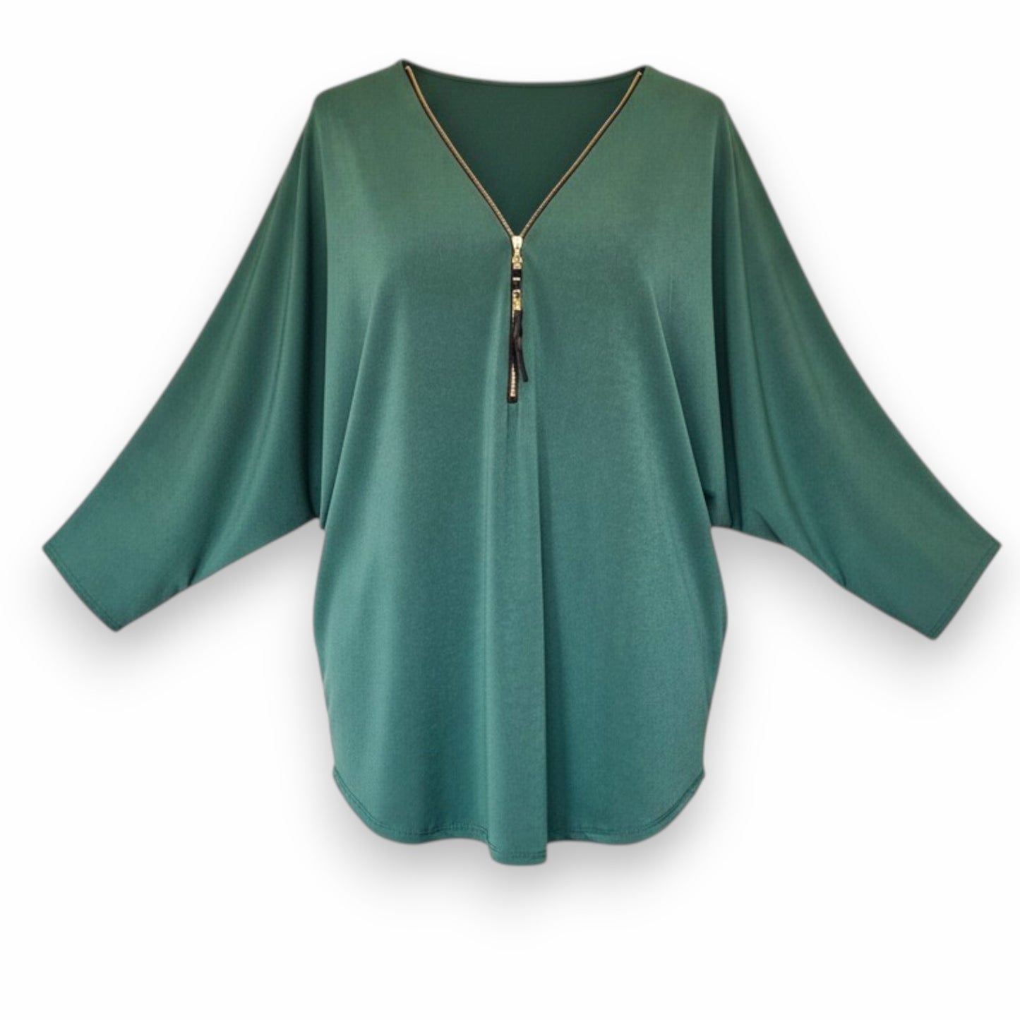 Maxi Maglia in Crepe Con Zip Olly