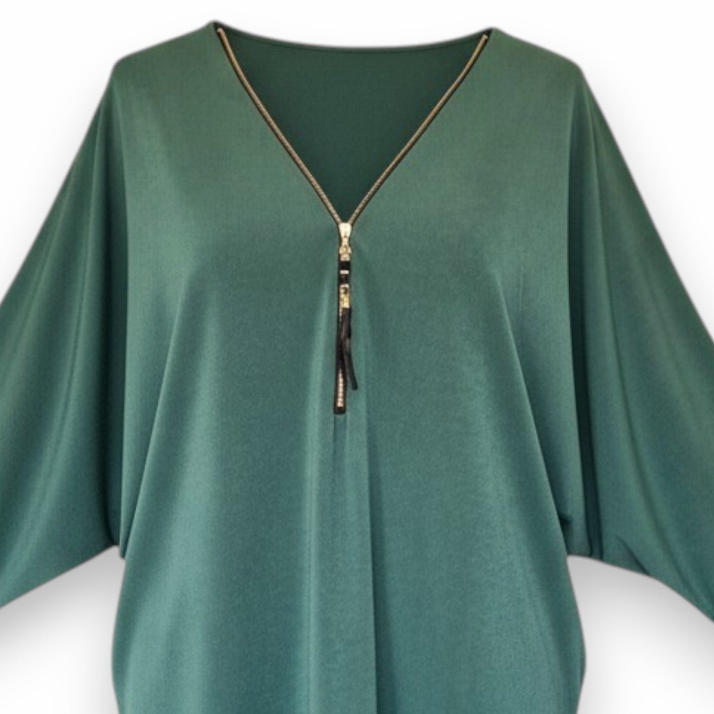 Maxi Maglia in Crepe Con Zip Olly