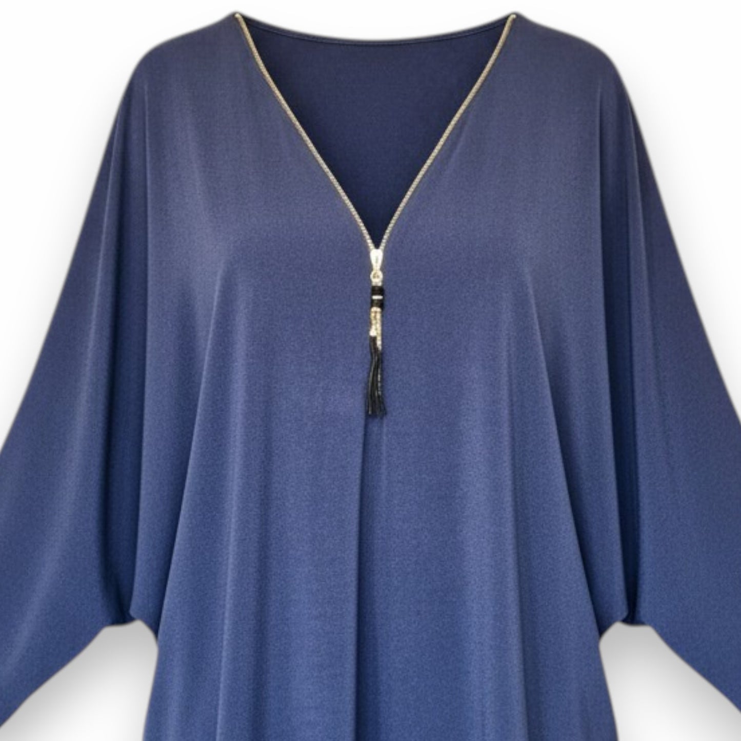 Maxi Maglia in Crepe Con Zip Olga