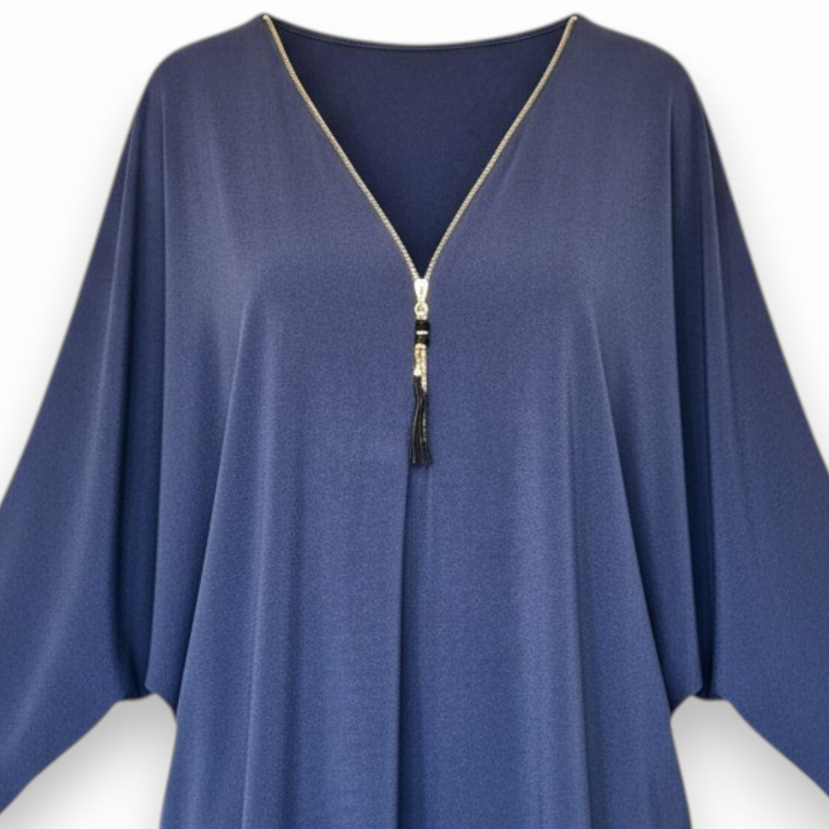 Maxi Maglia in Crepe Con Zip Olga