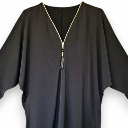 Maxi Maglia in Crepe Con Zip Oriana