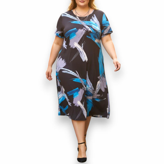 Maxi Abito in Crepe Fantasia Sally