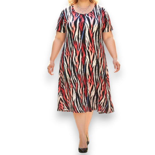 Maxi Abito in Crepe Fantasia Senia