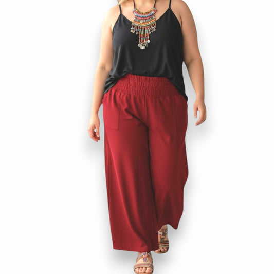 Maxi Pantalone Palazzo 100% Viscosa Morella