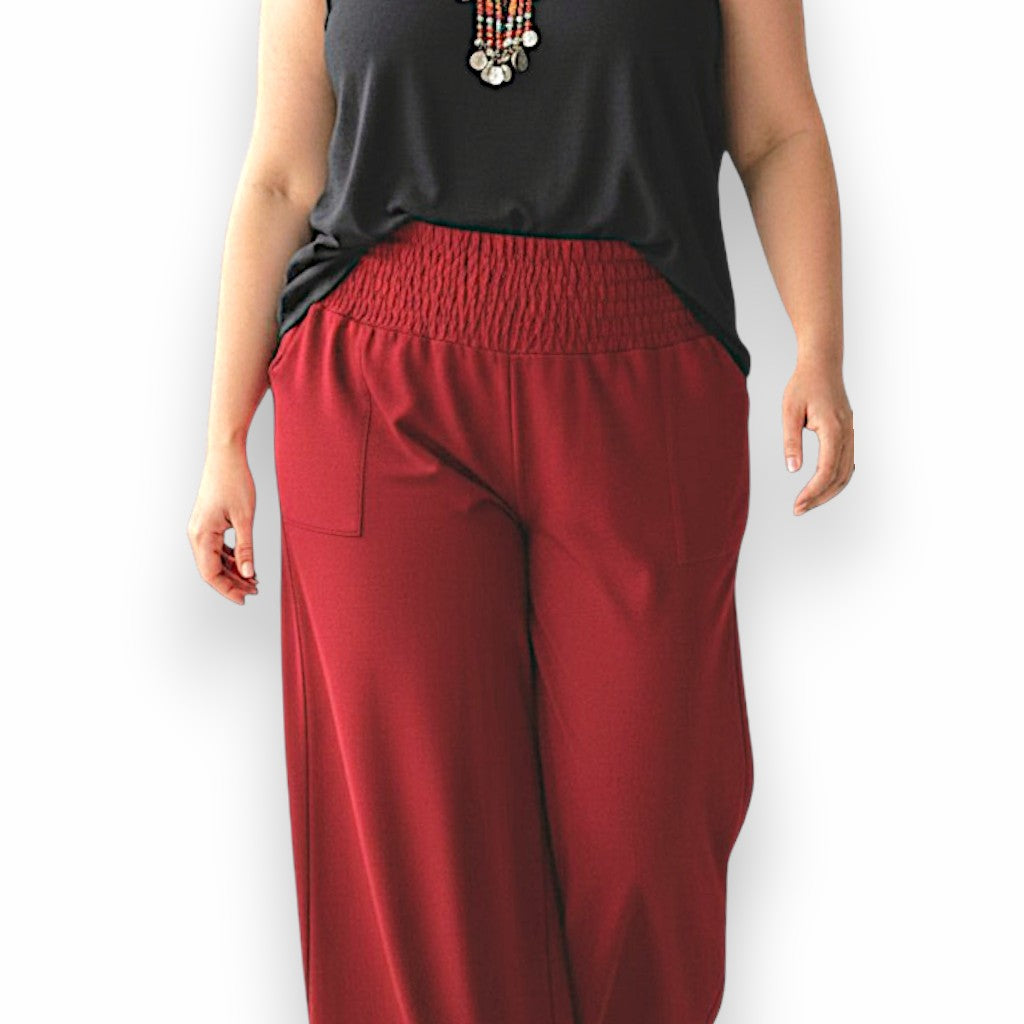 Maxi Pantalone Palazzo 100% Viscosa Morella