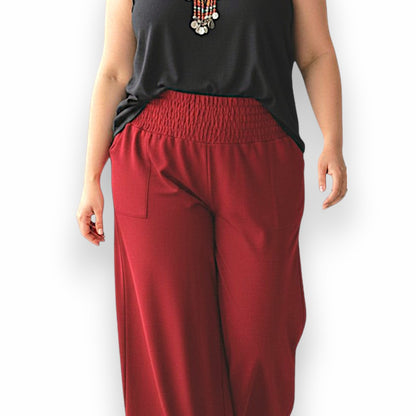 Maxi Pantalone Palazzo 100% Viscosa Morella
