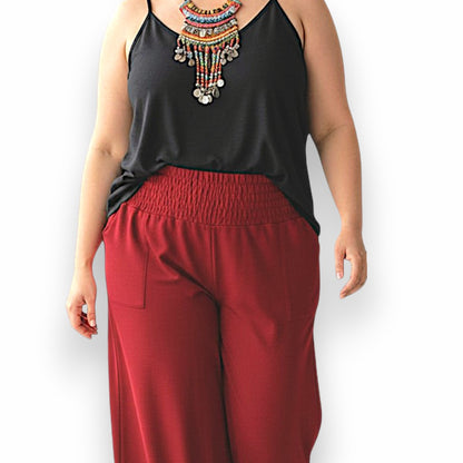 Maxi Pantalone Palazzo 100% Viscosa Morella