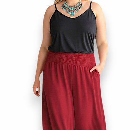 Maxi Pantalone Palazzo 100% Viscosa Morella