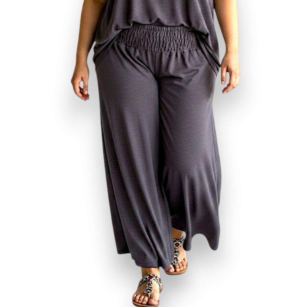 Maxi Pantalone Palazzo 100% Viscosa Marta