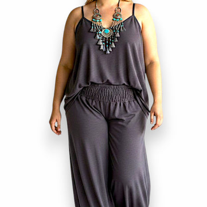 Maxi Pantalone Palazzo 100% Viscosa Marta