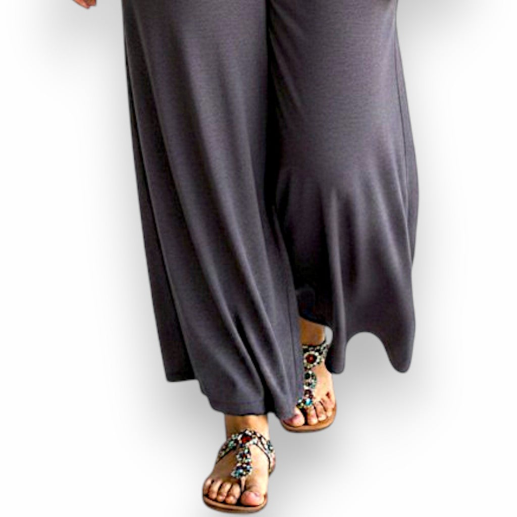 Maxi Pantalone Palazzo 100% Viscosa Marta