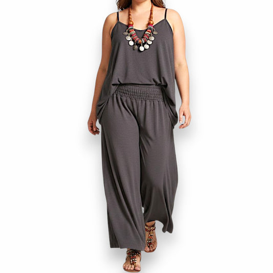 Maxi Pantalone Palazzo 100% Viscosa Marta