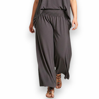 Maxi Pantalone Palazzo 100% Viscosa Marta