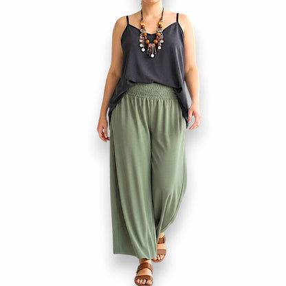 Maxi Pantalone Palazzo 100% Viscosa Mascia