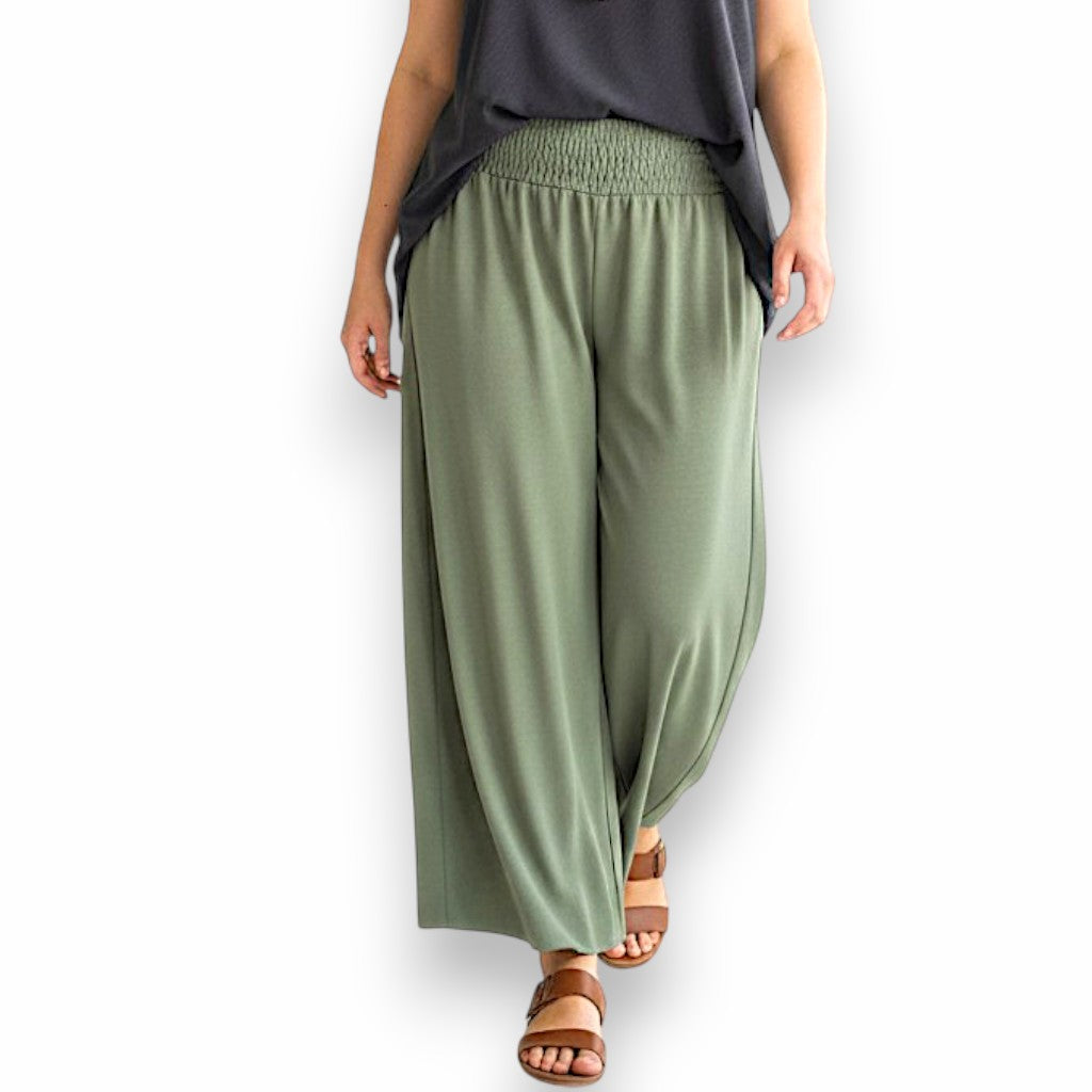 Maxi Pantalone Palazzo 100% Viscosa Mascia