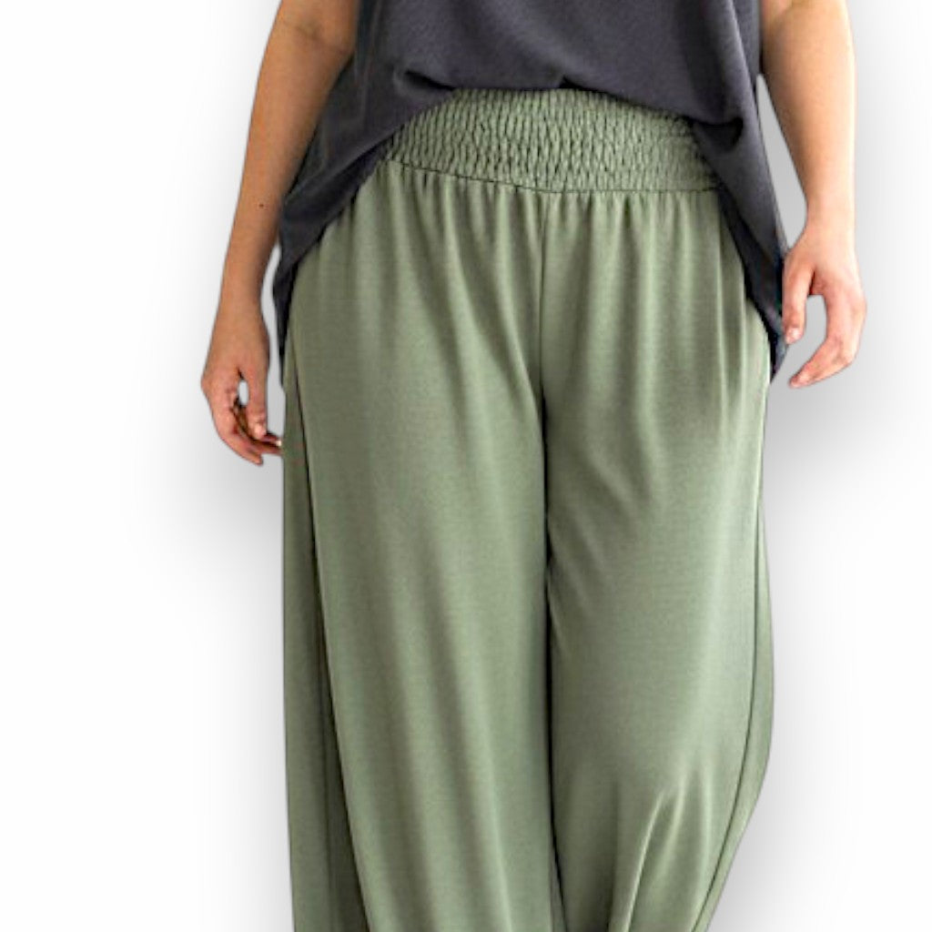Maxi Pantalone Palazzo 100% Viscosa Mascia