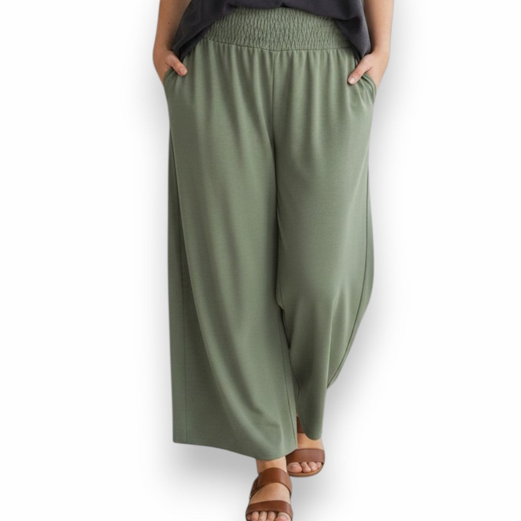 Maxi Pantalone Palazzo 100% Viscosa Mascia
