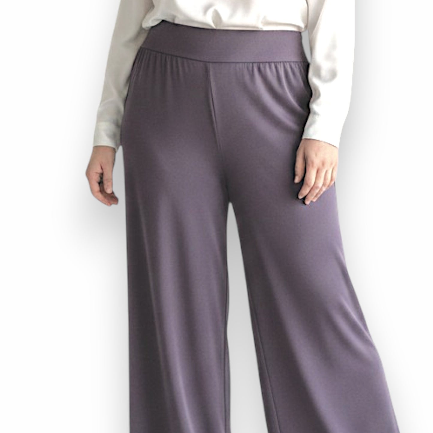 Maxi Pantalone Vita Alta Fiano