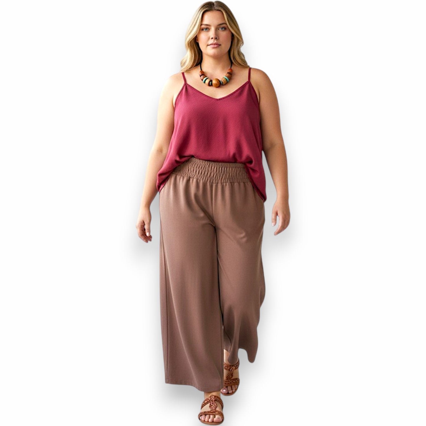 Maxi Pantalone Palazzo 100% Viscosa Miranda