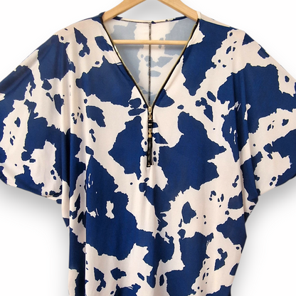 Maxi Maglia in Crepe Con Zip Pamela