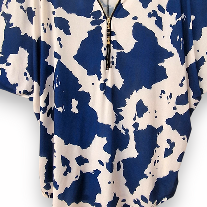 Maxi Maglia in Crepe Con Zip Pamela