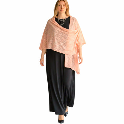 Maxi Stola in Pizzo Elasticizzato Sveva