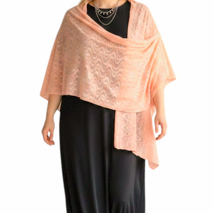 Maxi Stola in Pizzo Elasticizzato Sveva