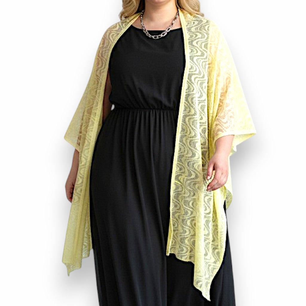 Maxi Stola in Pizzo Elasticizzato Selvaggia