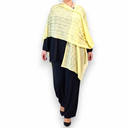 Maxi Stola in Pizzo Elasticizzato Selvaggia