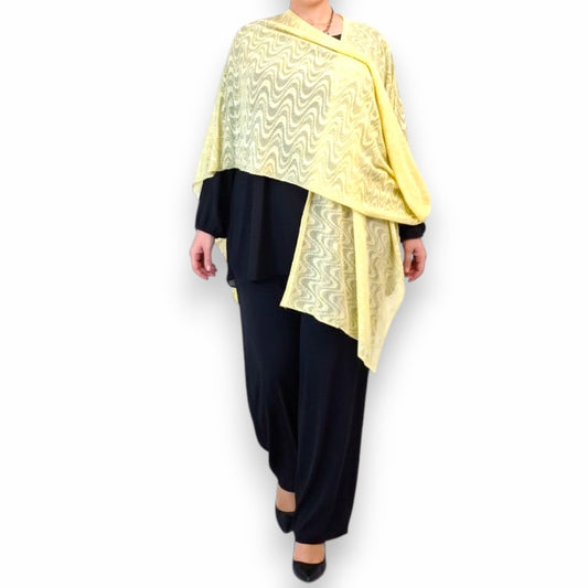 Maxi Stola in Pizzo Elasticizzato Selvaggia
