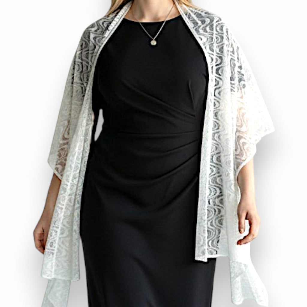 Maxi Stola in Pizzo Elasticizzato Sabrina