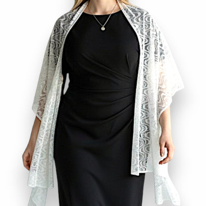 Maxi Stola in Pizzo Elasticizzato Sabrina