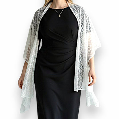 Maxi Stola in Pizzo Elasticizzato Sabrina