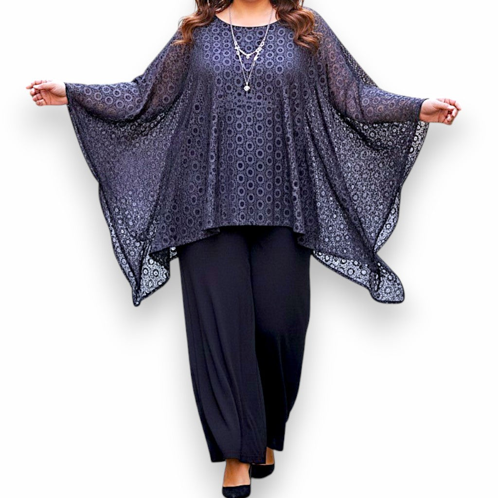 Completo Taglie Forti In Pizzo Clivia