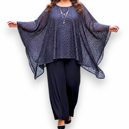 Completo Taglie Forti In Pizzo Clivia