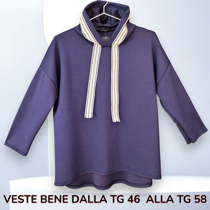 Maxi Felpa Prisca Veste fino alla tg 58