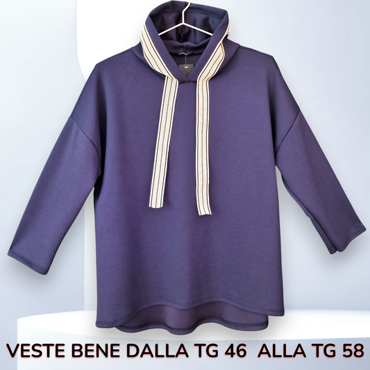 Maxi Felpa Prisca Veste fino alla tg 58