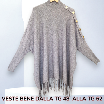 Maxi Maglia con Bottoni Dorati Ivonne