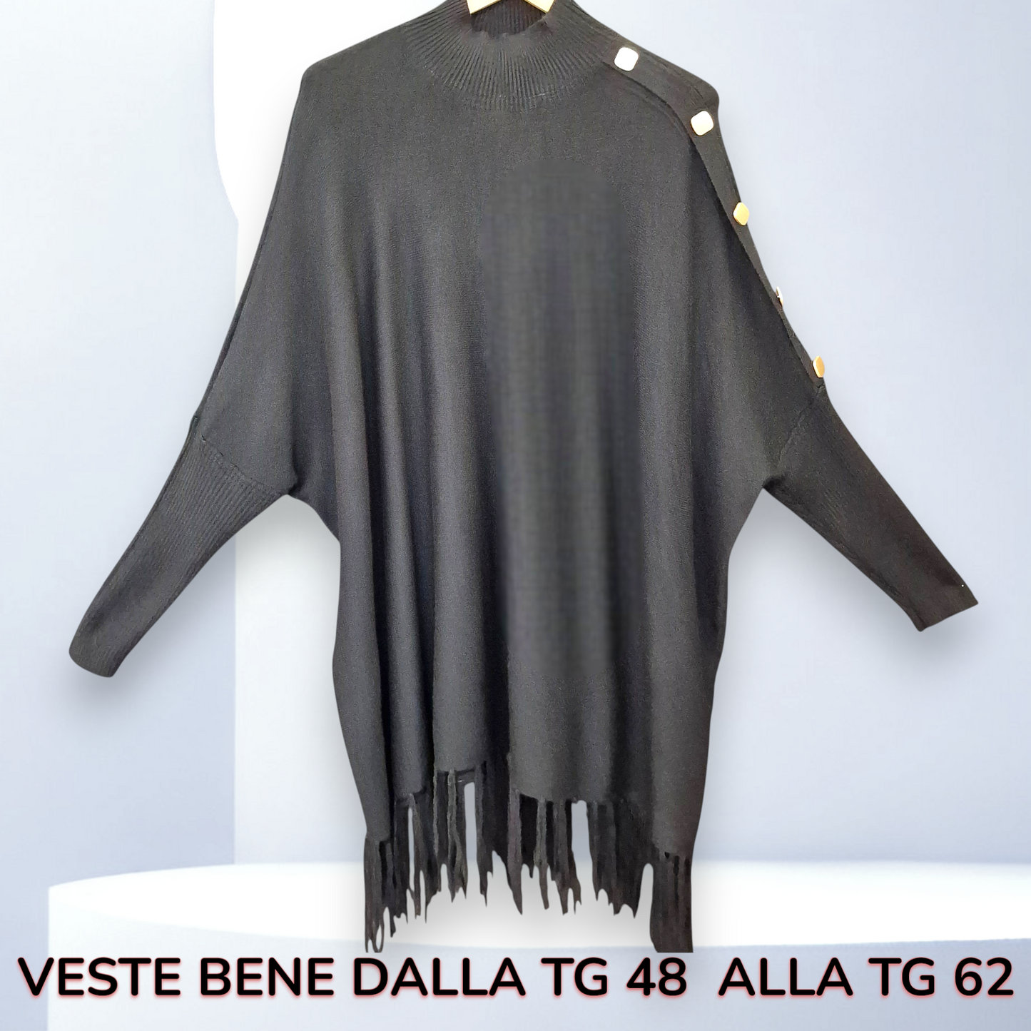 Maxi Maglia con Bottoni Dorati Ilary