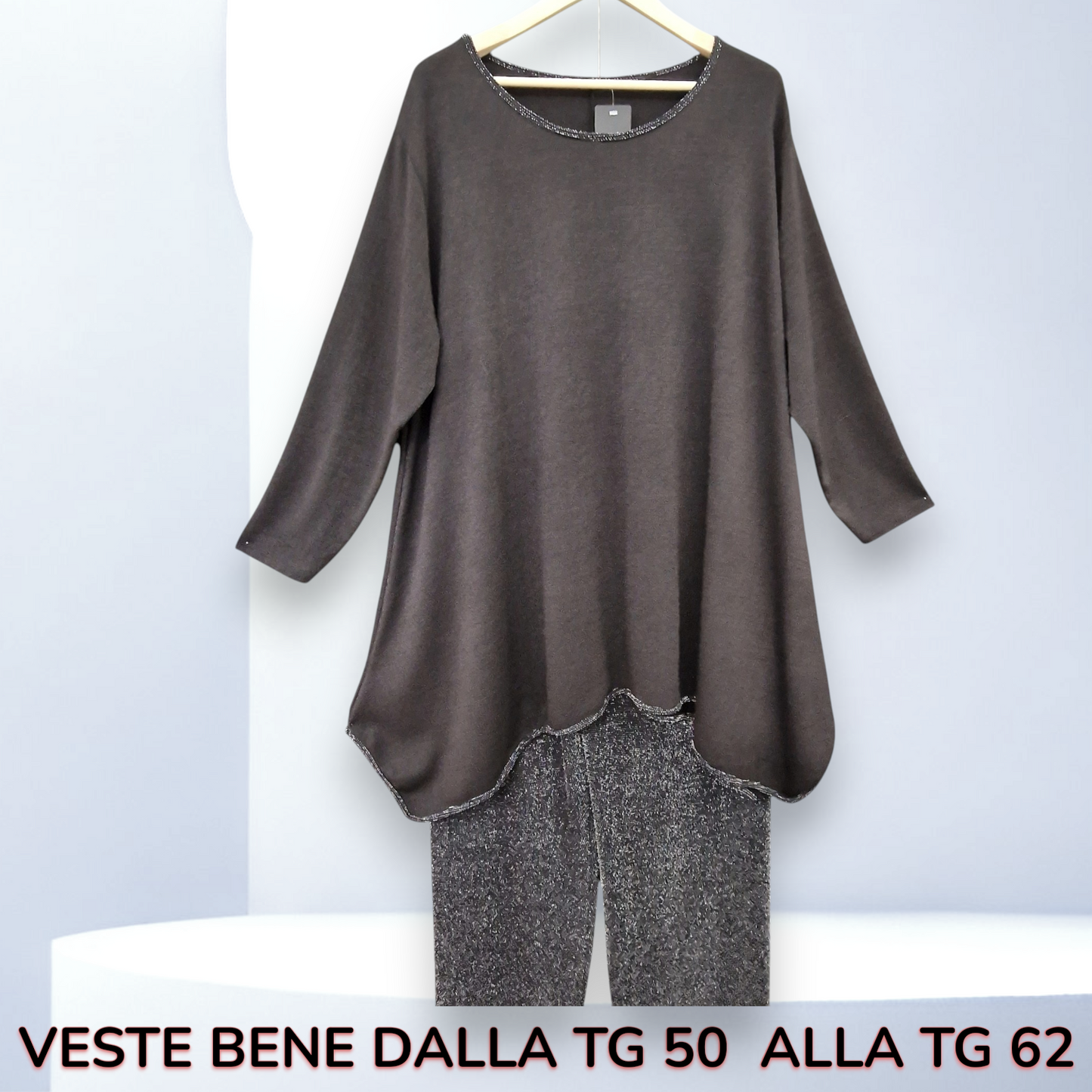 Maxi Completo con Pantalone in Lurex Ronda