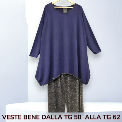 Maxi Completo con Pantalone in Lurex River