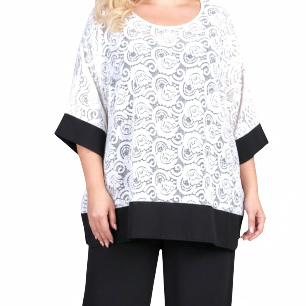 Maxi Maglia Doppia in Pizzo e Viscosa Amanda