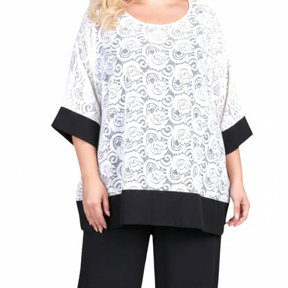 Maxi Maglia Doppia in Pizzo e Viscosa Amanda