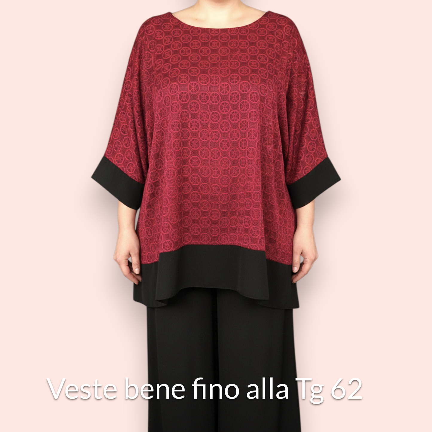 Completo Taglie Forti In Pizzo e Viscosa Gelsomino