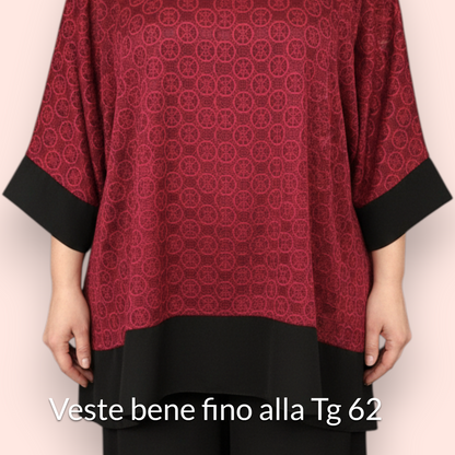 Completo Taglie Forti In Pizzo e Viscosa Gelsomino